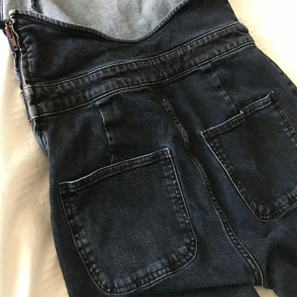 Free People Denim Overall Open Back - Picture 7 of 7
